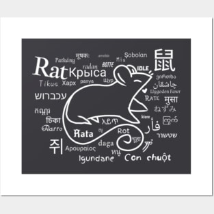 All the Languages of Rat (White Version) Posters and Art